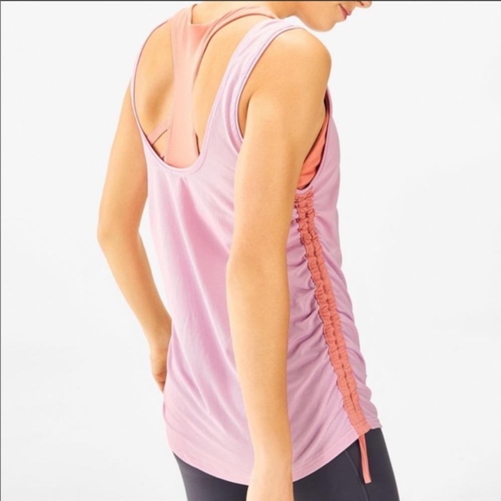 Fabletics Lavendar Side Cinch Small Athletic Top